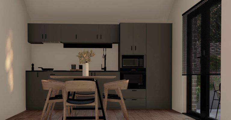 Prefab woning interieur keuken 84m2